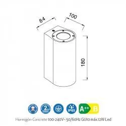 APLIQUE DE PARED LEVI 2L GU10 IP65 - Exterior - 1
