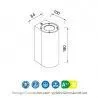 APLIQUE DE PARED LEVI 2L GU10 IP65 - Exterior - 1