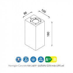 APLIQUE DE PARED LEVI 2L GU10 IP65 - Exterior - 1