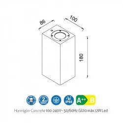 APLIQUE DE PARED LEVI 2L GU10 IP65 - Exterior - 1
