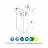 APLIQUE DE PARED LEVI 2L GU10 IP65 - Exterior - 1