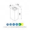 APLIQUE DE PARED LEVI 2L GU10 IP65 - Exterior - 1
