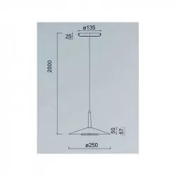 LÁMPARA COLGANTE ORION LED 8W NEGRO - Pendants - 2