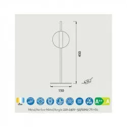LÁMPARA DE MESA CUBA LED 8W - Sobremesa - 1