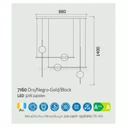 LÁMPARA COLGANTE CUBA 32W 7160 - Lamps - 5
