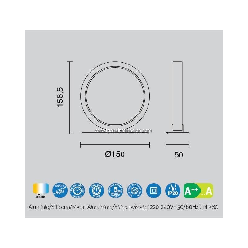 LÁMPARA DE MESA KITESURF LED 8W - Sobremesa - 2