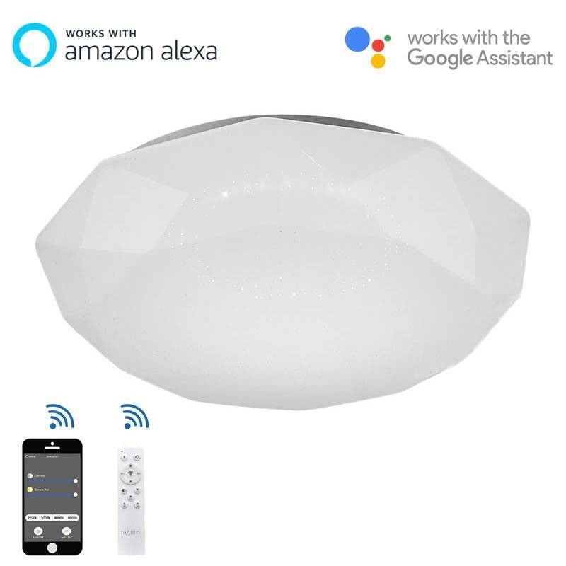 PLAFÓN DE TECHO DIAMANTE SMART LED + MANDO - Plafones - 1