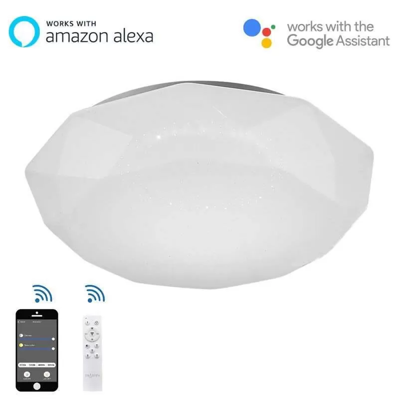 PLAFÓN DE TECHO DIAMANTE SMART LED + MANDO - Plafones - 1