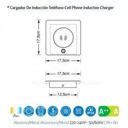 LÁMPARA DE MESA ZANZIBAR LED 6W + INDUCCIÓN - Sobremesa - 2