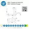 LÁMPARA DE MESA CERES LED USB + INDUCCIÓN - Sobremesa - 4