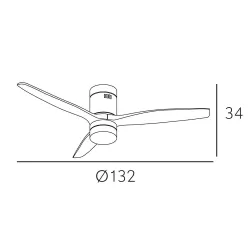 VENTILADOR 18W DC AGUILON BLANCO 3 ASPAS - Ventiladores - 9