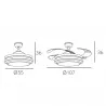 VENTILADOR BAYOMO 72W 7200LM NIQUEL - Ventiladores - 3