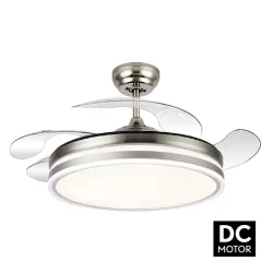 VENTILADOR BAYOMO 72W 7200LM NIQUEL - Ventiladores - 1
