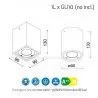 FOCO DE SUPERFICIE LEVI GU10 IP65 CEMENTO - Exterior - 4