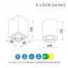 FOCO DE SUPERFICIE LEVI GU10 IP65 CEMENTO - Exterior - 6