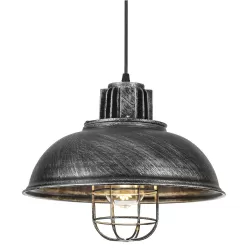 COLGANTE EMU 1XE27 RUSTICO-PLATA REGX33D - Colgantes - 1
