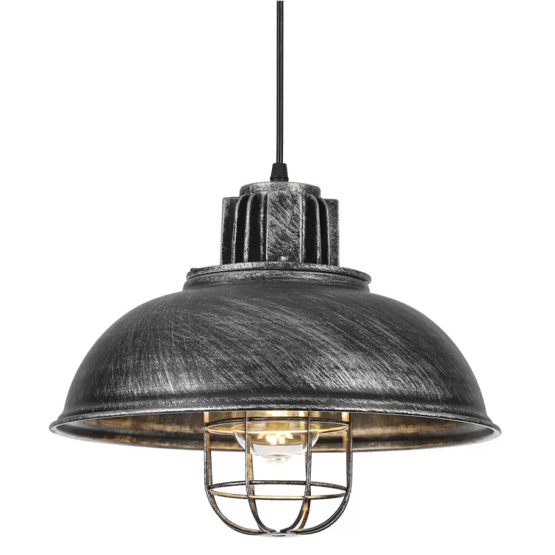 COLGANTE EMU 1XE27 RUSTICO-PLATA REGX33D - Pendants - 1