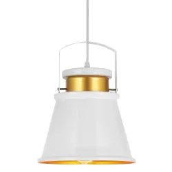 COLGANTE PELICANO 1XE27 BLANCO/ORO REGX25D - Colgantes - 2