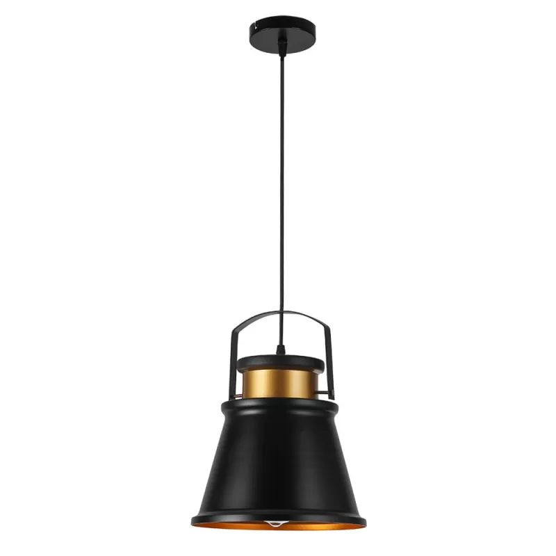 COLGANTE PELICANO 1XE27 NEGRO/ORO REGX25D - Colgantes - 1