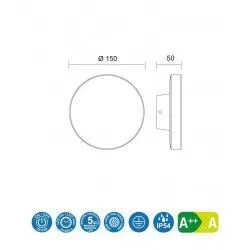 Aplique de pared Bora LED 9.6w IP54 - Mantra - Exterior - 6
