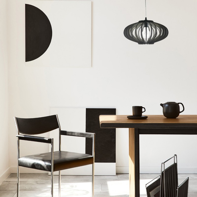 Colgante Sapelli 1xe27 Madera Cafe Regx35x35 Cm - Colgantes - 2