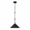 Colgante Med. Soga 1xe27 Negro Cuerda Regx35d - Colgantes - 1