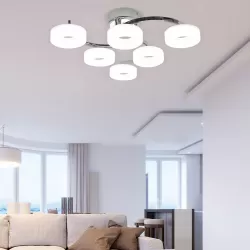 Plafón 72w 4000k Tokio Cromo 5760lm - Plafones - 2