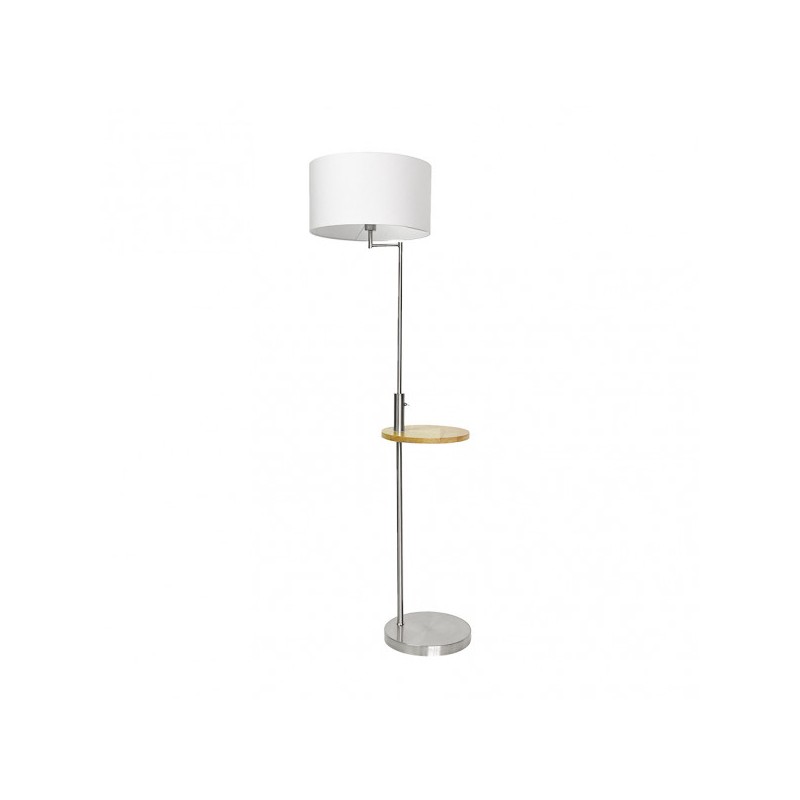 PIE DE SALON SIRIO C/MESA Y CONEX.USB 1XE27 CROMO C/ PANT BLANCA (164X40X40)(24X40X40) CM - Lampara de pie - 1