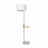 PIE DE SALON SIRIO C/MESA Y CONEX.USB 1XE27 CROMO C/ PANT BLANCA (164X40X40)(24X40X40) CM - Lampara de pie - 1