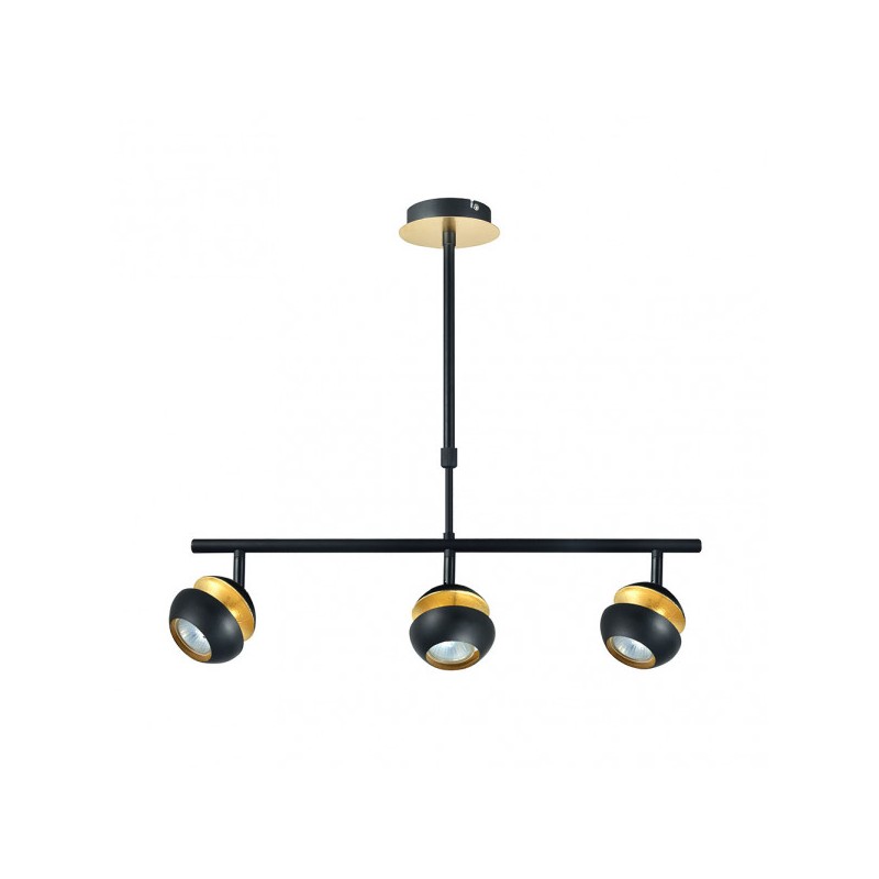 Colgante Beethoven Negro/oro 3xgu10 - Lámpara moderna - 1