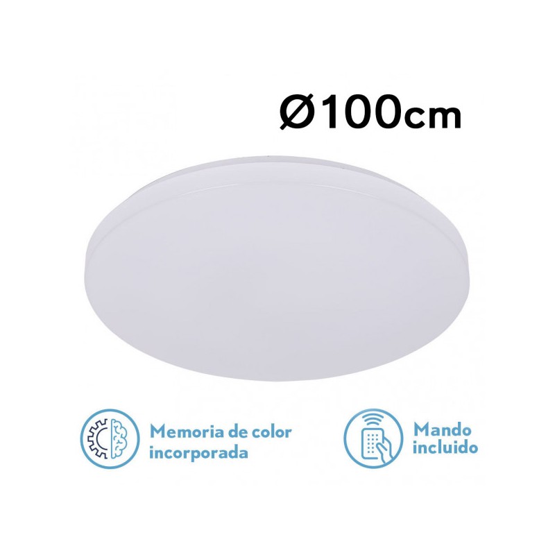 Plafon Red. Escipion 140w 3000-4000-6500k 7x99x99Cm 11200lm.reg.intens.y C.remoto C/memoria - Ceiling Lights - 1