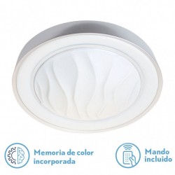 Plafon Red. Gengis 72w 3000-4000-6500k 8x49x49 Cm 5400lm.reg.intens.y C.remoto C/memoria - Plafones - 1