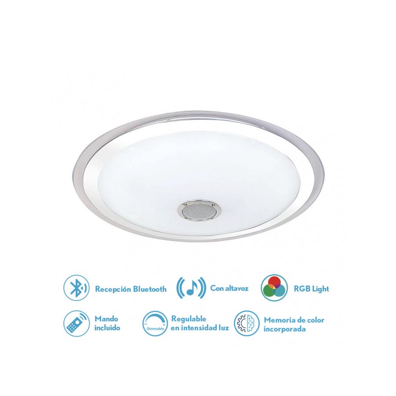 Plafon Magallanes 72w 3 Color+rgb 10x53x53 Cm Bluethooth 5760lm.reg.intens.y C.remoto C/memoria - Ceiling Lights - 1
