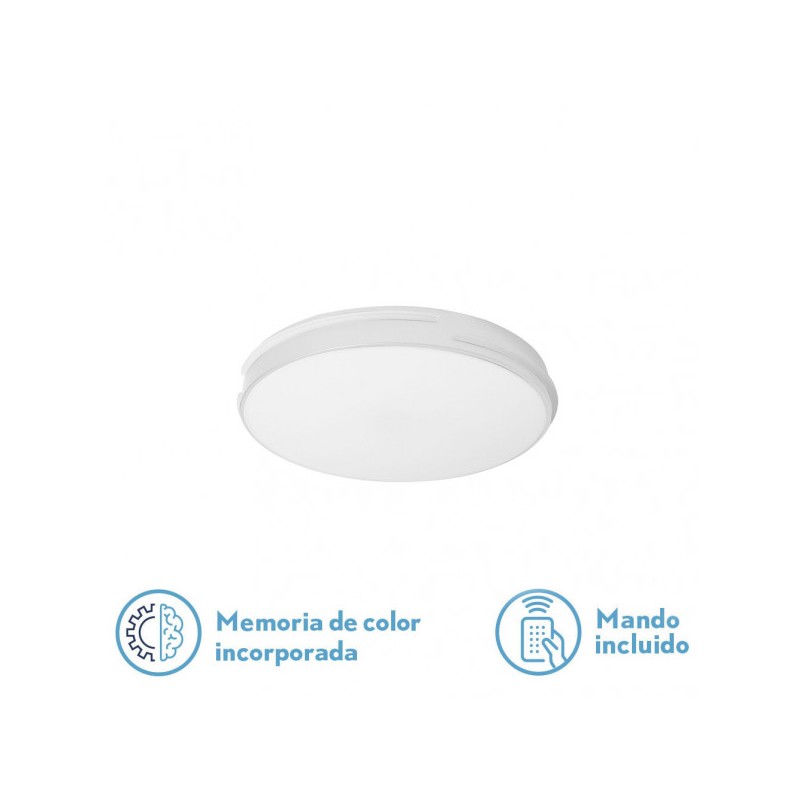 Plafon Riad 36w 3000-4000-6000k Blanco Red.5x31x31 Cm 2880lm Reg.inten.c/remoto C/memoria - Ceiling Lights - 1