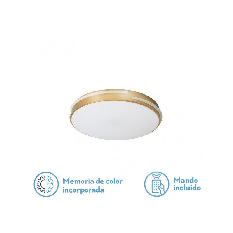 Plafon Riad 36w 3000-4000-6000k Oro - Plafones - 1