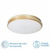 Plafon Riad 48w 3000-4000-6000k Oro Red.5x41x41cm  3840lm Reg.intens. C/remoto C/memoria - Ceiling Lights - 1