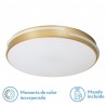 Plafon Riad 96w 3000-4000-6000k Oro Red.5x51,5d  7680lm Reg.intens.c.remoto C/memoria - Ceiling Lights - 1