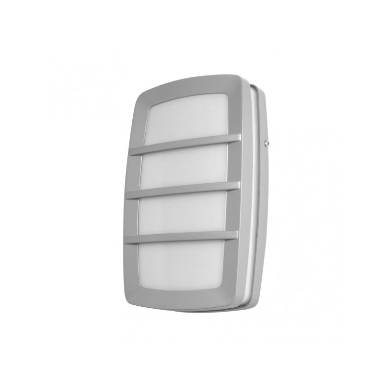 Aplique Exterior Aluminio Capella 1xe27 Gris Ip44 8,5x30x18,5 Cm - Exterior - 1
