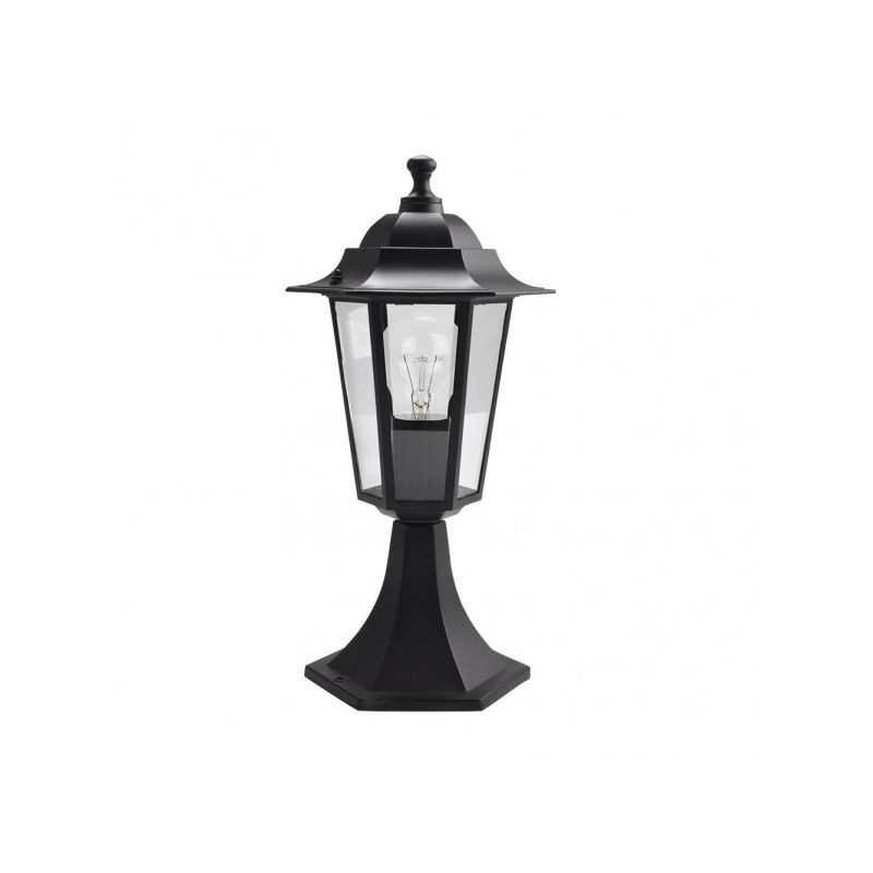 Sobremuro Exterior Aluminio Auriga 1xe27 Negro 38x19x19 Cm  Ip44 - Exterior - 1