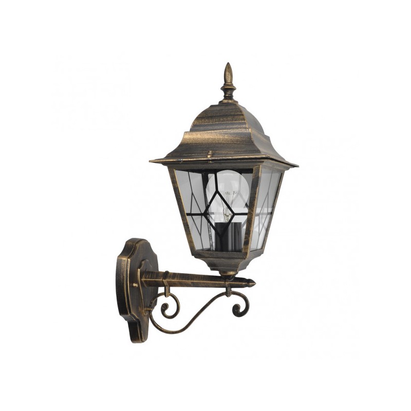 Aplique Exterior Aluminio Bootes1xe27 Neg/oro Ip44 44x27x18 Cm - Exterior - 1