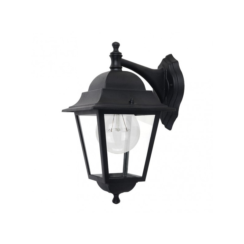 Aplique Exterior Aluminio Spica 1xe27 Negro Ip44  42x28x21,5 Cm - Exterior - 1