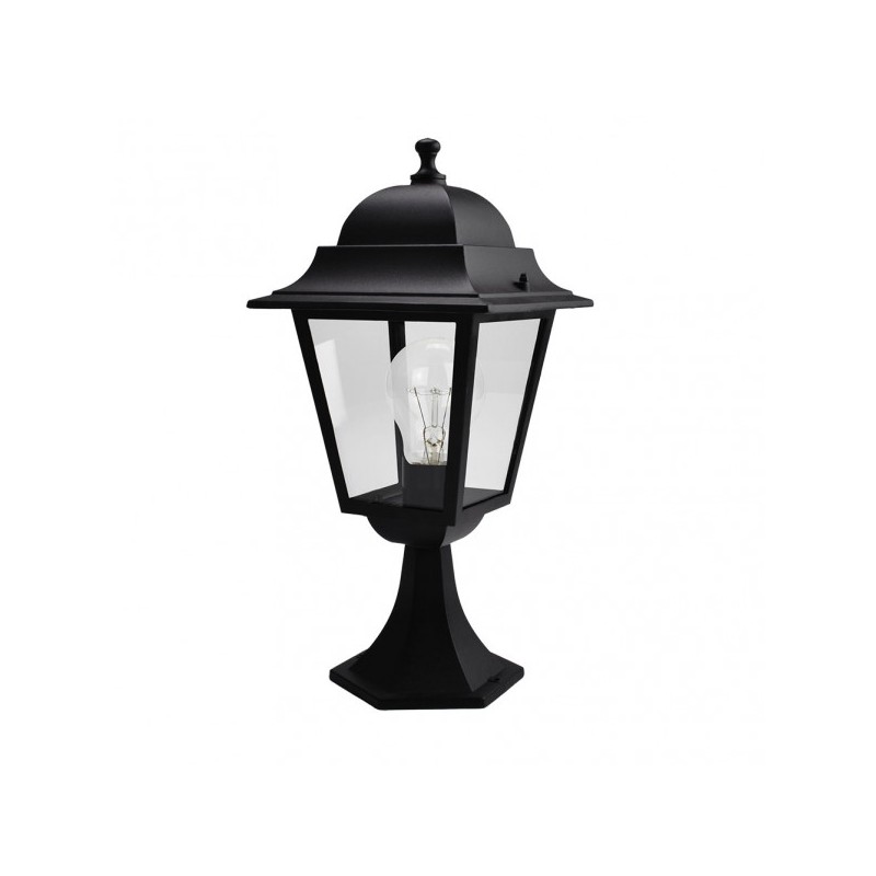 Sobremuro Exterior Aluminio Spica 1xe27 Negro Ip44  46x21,5x21,5 Cm - Exterior - 1