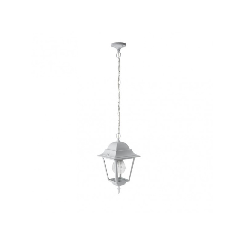 Colgante Exterior Aluminio Spica 1xe27 Blanco Ip44  Regx21,5x21,5 Cm - Exterior - 1