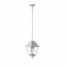 Colgante Exterior Aluminio Spica 1xe27 Blanco Ip44  Regx21,5x21,5 Cm - Exterior - 1