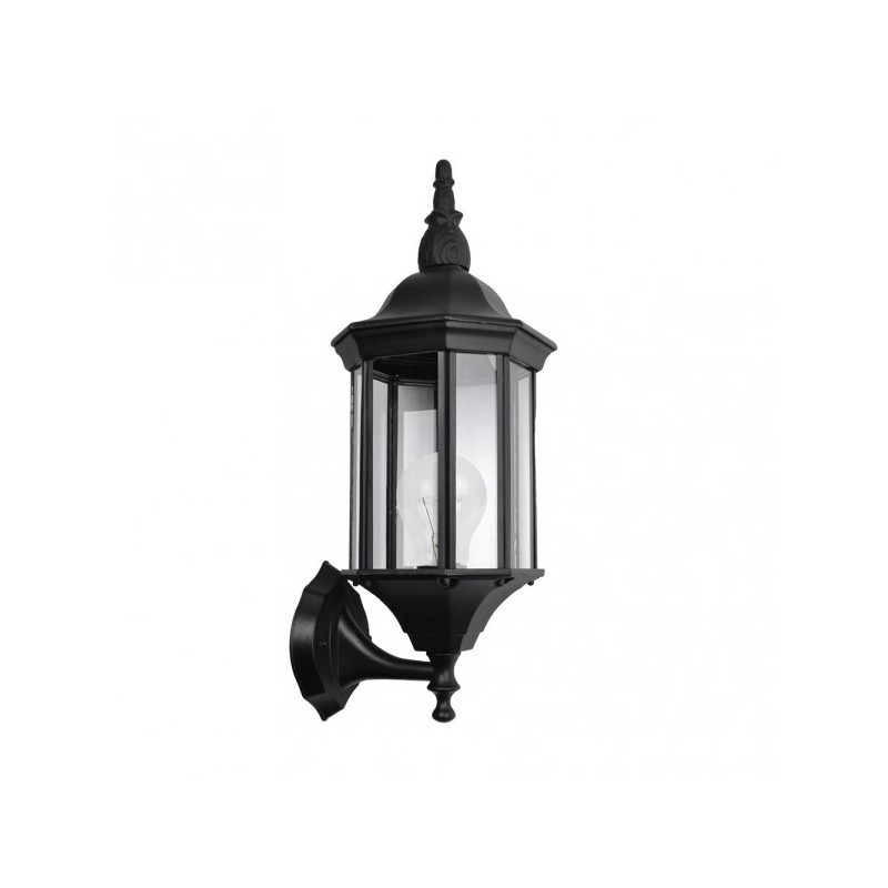 Aplique Exterior Aluminio Pollux 1xe27 Negro Ip44   50x18x20 Cm Ip44 - Exterior - 1