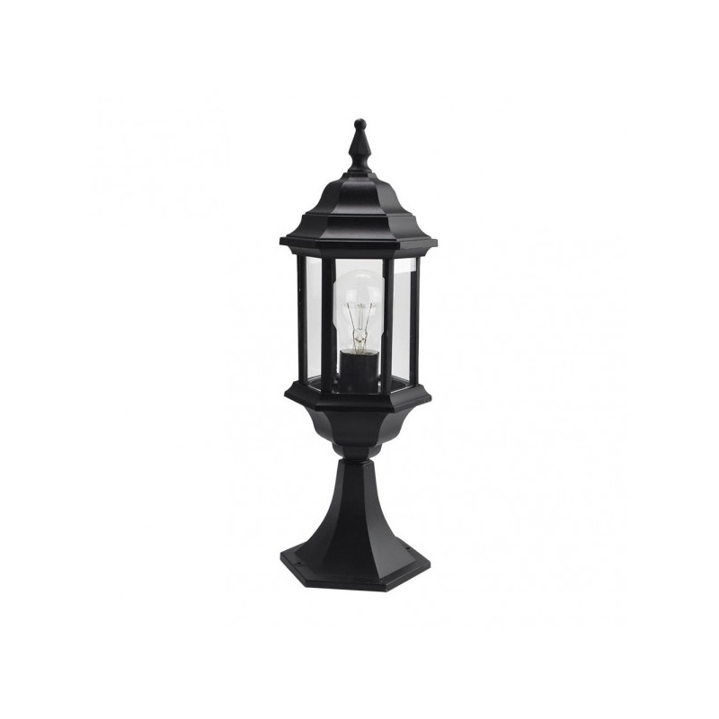 Sobremuro Exterior Aluminio Pollux 1xe27 Negro  48,5x17x17 Cm  Ip44 - Exterior - 1