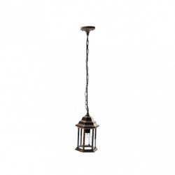 Colgante Exterior Aluminio Pollux 1xe27 Neg/oro   Regx17,5x17,5 Cm   Ip44 - Exterior - 1