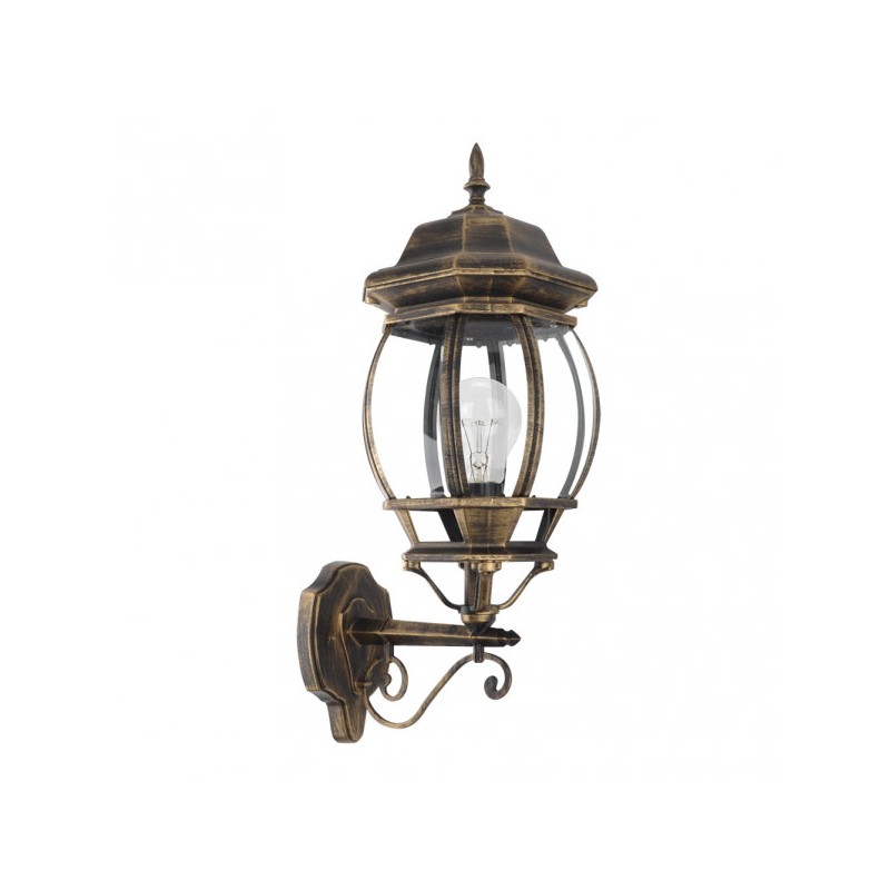 Aplique Exterior Aluminio Caelum 1xe27 Negro/oro 54x19x28 Cm Ip44 - Exterior - 1
