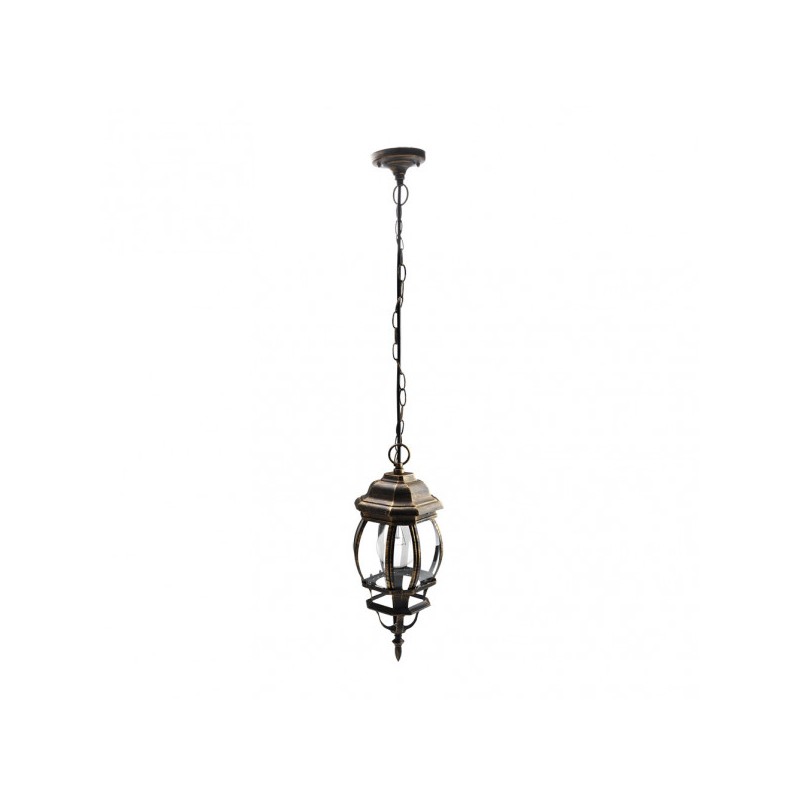 Colgante Exterior Aluminio Caelum 1xe27 Neg/oro    Regx16x16 Cm  Ip44 - Exterior - 1