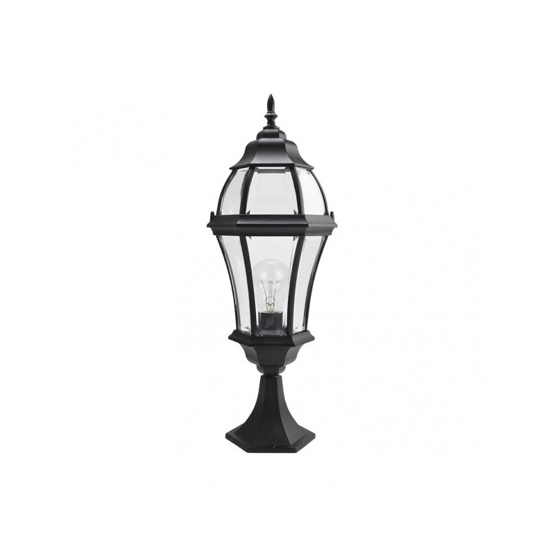 Sobremuro Exterior Aluminio Becrux 1xe27 Negro   64,5x21x21 Cm  Ip44 - Exterior - 1